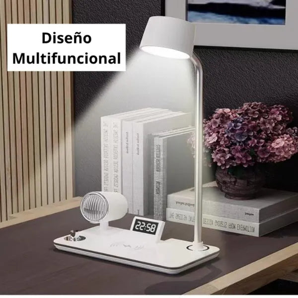 LAMPARA CARGADOR PARLANTE Y RELOJ 4 EN 1