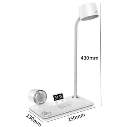 LAMPARA CARGADOR PARLANTE Y RELOJ 4 EN 1